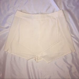 cream wrap skort